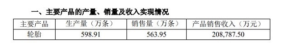 主要產(chǎn)品產(chǎn)量、銷量及收入