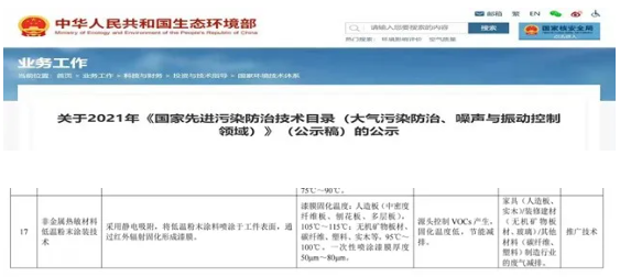 《國(guó)家先進(jìn)污染防治技術(shù)目錄(大氣污染防治、噪聲與振動(dòng)控制領(lǐng)域)》
