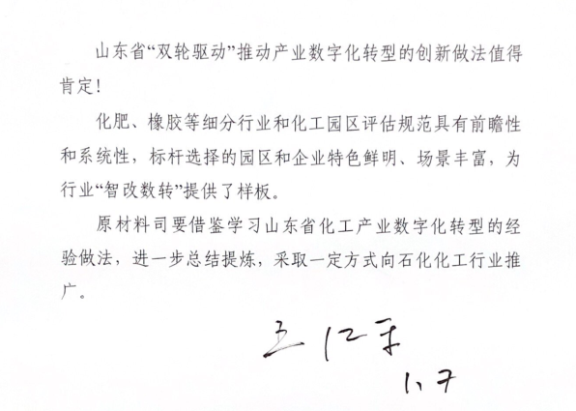 山東省橡膠行業(yè)智能化評估成果獲工信部領導認可