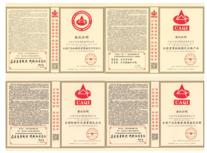 萬達(dá)寶通輪胎斬獲四項質(zhì)量大獎