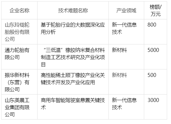 輪胎項(xiàng)目攻關(guān)，5000萬元邀您揭榜！