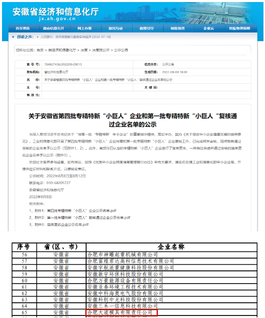 主席團(tuán)企業(yè)，上榜國家級“小巨人”名單