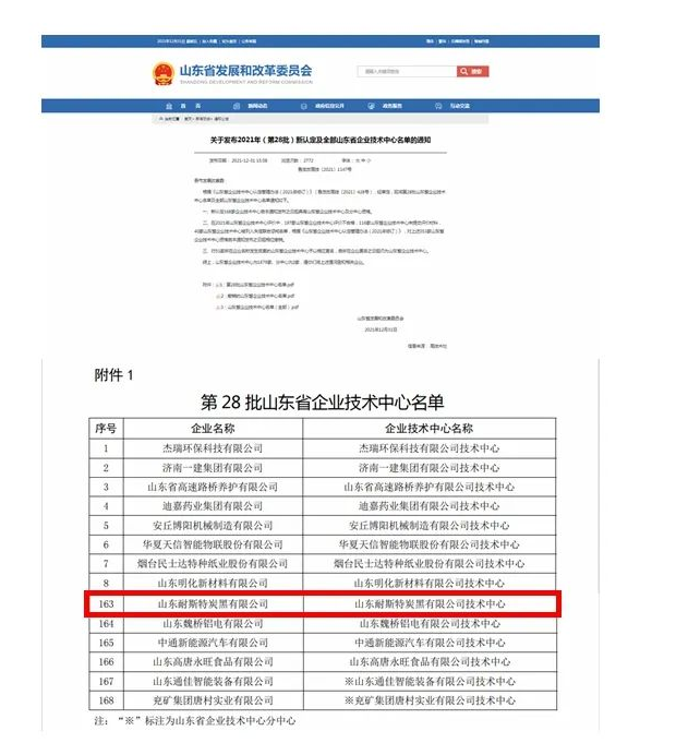 2022年以來(lái)，公司先后榮獲山東省企業(yè)技術(shù)中心、山東省技術(shù)創(chuàng)新示范企業(yè)、山東省高端品牌培育企業(yè)等重磅榮譽(yù)，2項(xiàng)成果入選省技術(shù)創(chuàng)新成果庫(kù)。
