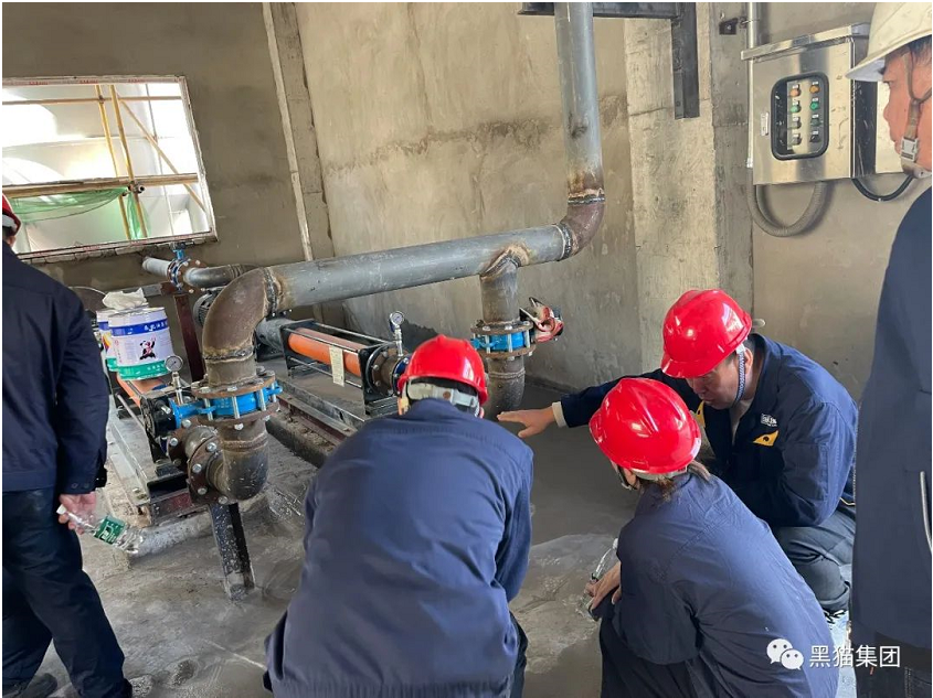 現(xiàn)場檢查的重點施工項目為黑貓股份炭黑尾氣發(fā)電項目、黑貓股份炭黑5號線主袋箱體大修項目、景焦能源公司干法脫硫管道保溫項目、景焦能源公司污泥脫水項目等。檢查組在檢查過程中共發(fā)現(xiàn)14處安全隱患，并要求各工程項目負(fù)責(zé)人立即整改。