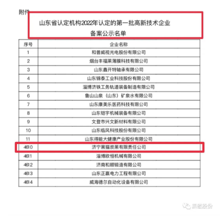 喜報(bào)！濟(jì)寧黑貓順利通過2022年高新技術(shù)企業(yè)認(rèn)定