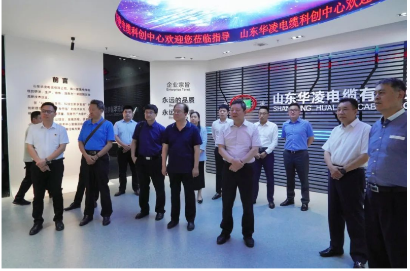 軌道交通集團(tuán)外部董事楊承林、周有志、王曉軍、李利平、胡安洪，濟(jì)南軌道交通集團(tuán)黨委委員、副總經(jīng)理盧慶亮，資產(chǎn)管理公司副總經(jīng)理劉迎展等蒞臨山東華凌電纜有限公司進(jìn)行調(diào)研交流。這次調(diào)研旨在深入了解華凌電纜在電纜行業(yè)的發(fā)展情況及其在核電、軌道交通、新材料等領(lǐng)域的成就和貢獻(xiàn)。