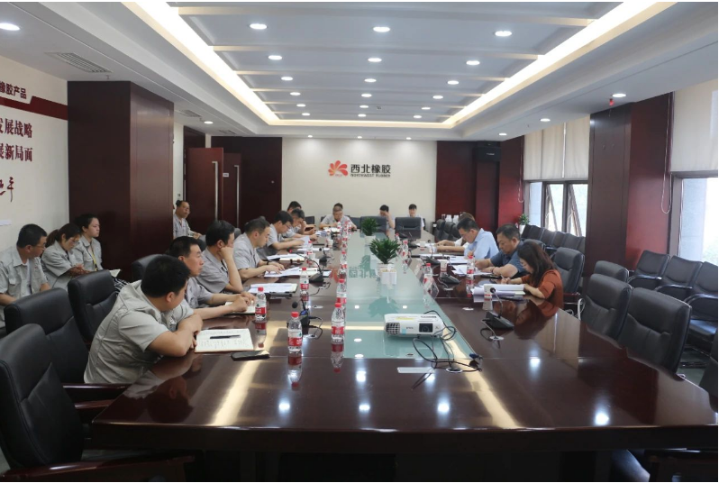 為加強安全生產(chǎn)管理，確保安全底線，延長石油集團公司安全包聯(lián)領(lǐng)導(dǎo)解金城一行于今日來到陜西延長石油西北橡膠有限公司，展開了包聯(lián)單位的安全專項督查工作。在張航偉公司總經(jīng)理和黨委副書記的陪同下，相關(guān)領(lǐng)導(dǎo)班子成員和部門負責(zé)人參加了座談交流。