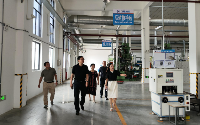 安徽省寧國市政協(xié)黨組書記、主席陳柏平，市政協(xié)黨組副書記、副主席萬輝等一行到九鼎橡塑制品有限公司進行了考察和交流。