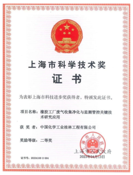 中化桂林與同濟(jì)大學(xué)合作項目榮獲上?？萍吉劧泉? width=
