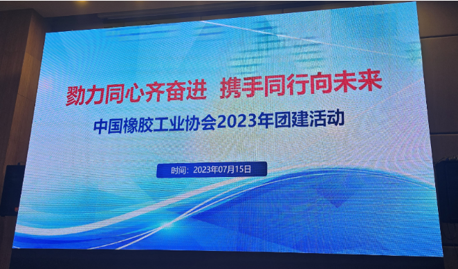 中國橡膠工業(yè)協(xié)會(huì)于7月14～17日在山東威海召開2023年度拓展培訓(xùn)團(tuán)建活動(dòng)暨全體員工會(huì)議。此次會(huì)議共有59名來自各部門、分會(huì)(委員會(huì))的員工參與，其中包括協(xié)會(huì)長徐文英、副會(huì)長兼秘書長雷昌純、監(jiān)事長、名譽(yù)會(huì)長鄧雅俐等重要成員。