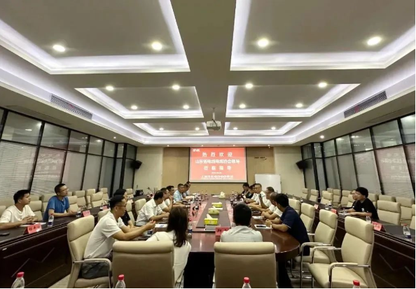  最后，考察團(tuán)一行前往上海浦東電線電纜集團(tuán)總部，參觀了上海電線電纜博物館。陳建義，集團(tuán)副總裁及博物館館長(zhǎng)，詳細(xì)介紹了集團(tuán)的經(jīng)營(yíng)發(fā)展情況和系列產(chǎn)品。雙方就數(shù)字化生產(chǎn)、智能制造、成本控制、市場(chǎng)布局等方面展開了友好互動(dòng)交流。
