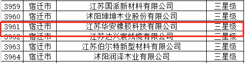 江蘇華安橡膠科技有限公司獲得了三星級(jí)上云企業(yè)的認(rèn)可。該公司以其自主品牌“國(guó)新”、“國(guó)豪”、“華安”而聞名，目前正積極推進(jìn)上市工作，為其在數(shù)字化領(lǐng)域的發(fā)展提供了更多的機(jī)會(huì)。